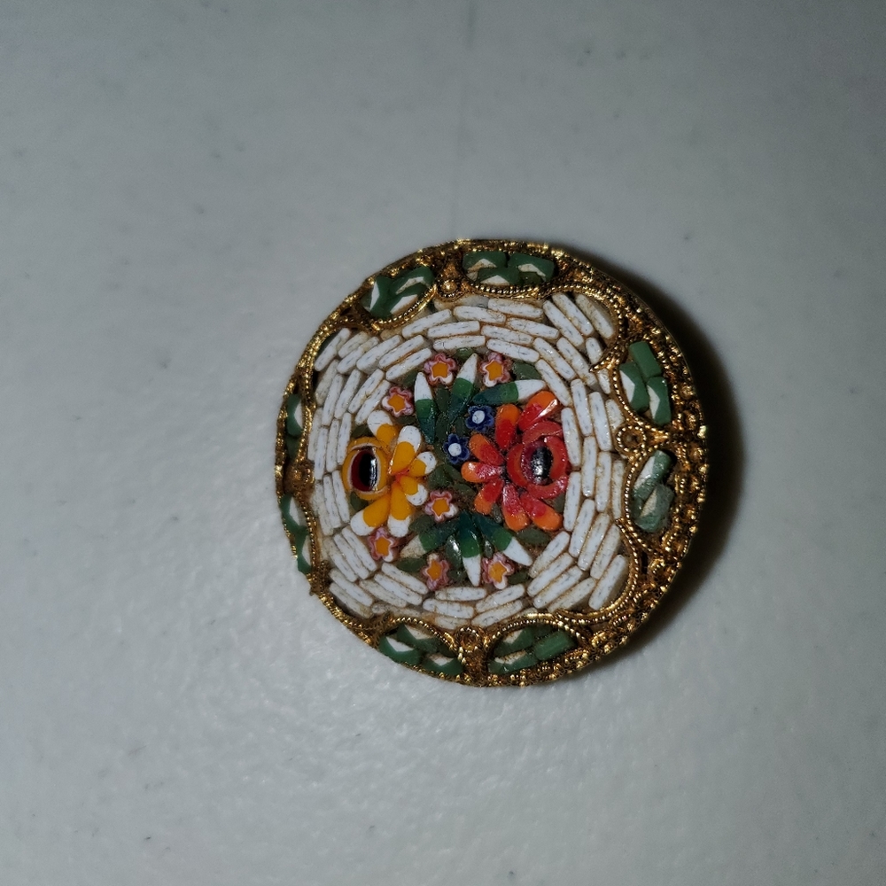 Flower Mosaic Pin